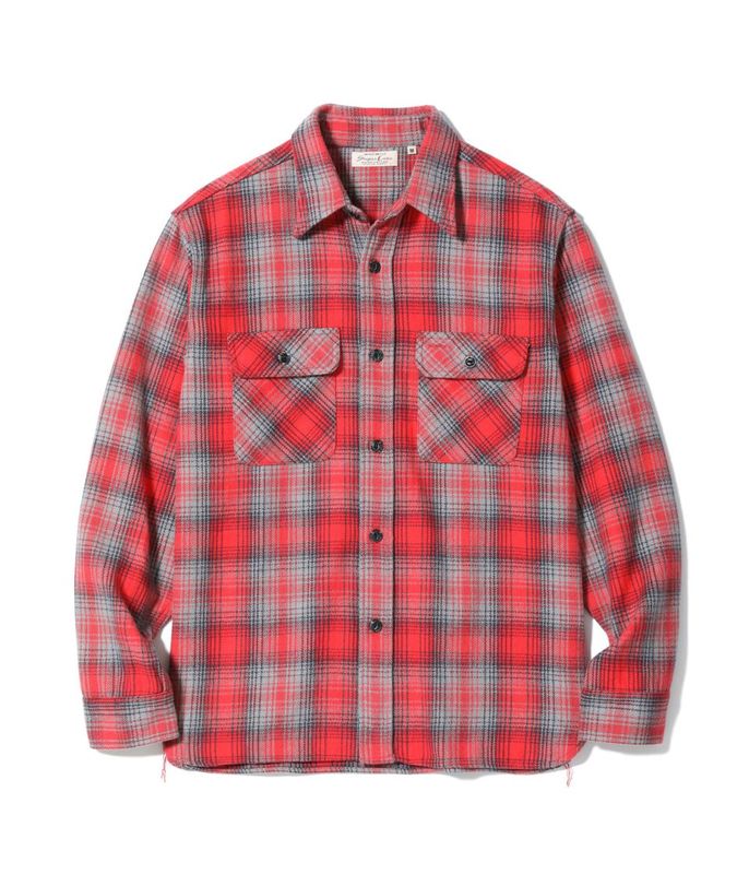 Lot No. SC29584 / FICTION ROMANCE HERRINGBONE TWILL CHECK WORK SHIRT