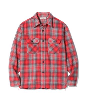 Lot No. SC29584 / FICTION ROMANCE HERRINGBONE TWILL CHECK WORK SHIRT