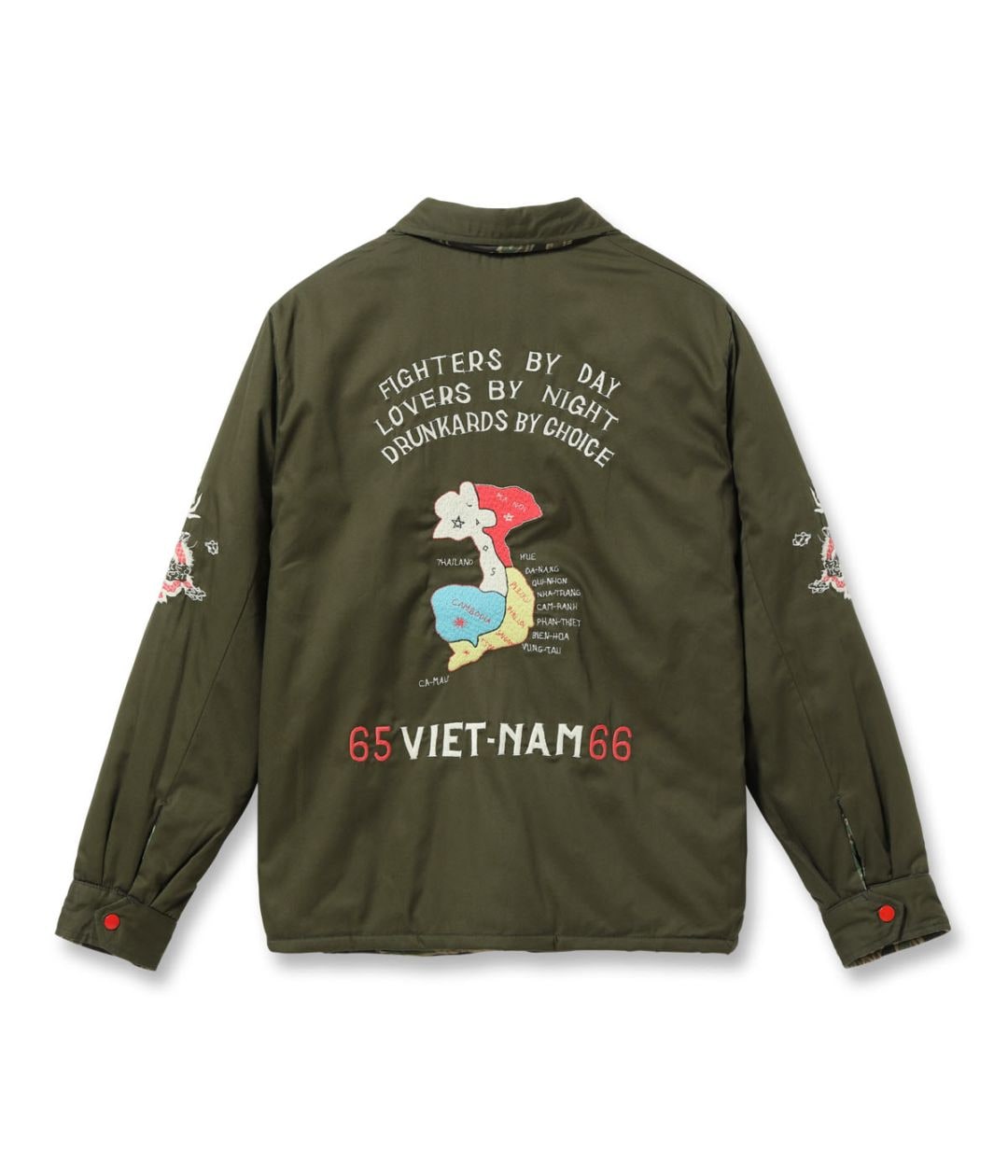 Lot No. TT15800 / Mid 1960s Style Reversible Vietnam Jacket VIET-NAM MAP  LANDSCAPE