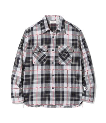 Lot No. SC29583 / FICTION ROMANCE DOBBY CHECK WORK SHIRT