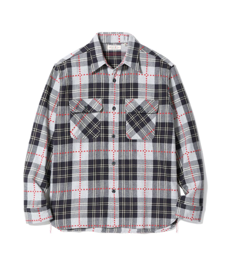 Lot No. SC29583 / FICTION ROMANCE DOBBY CHECK WORK SHIRT