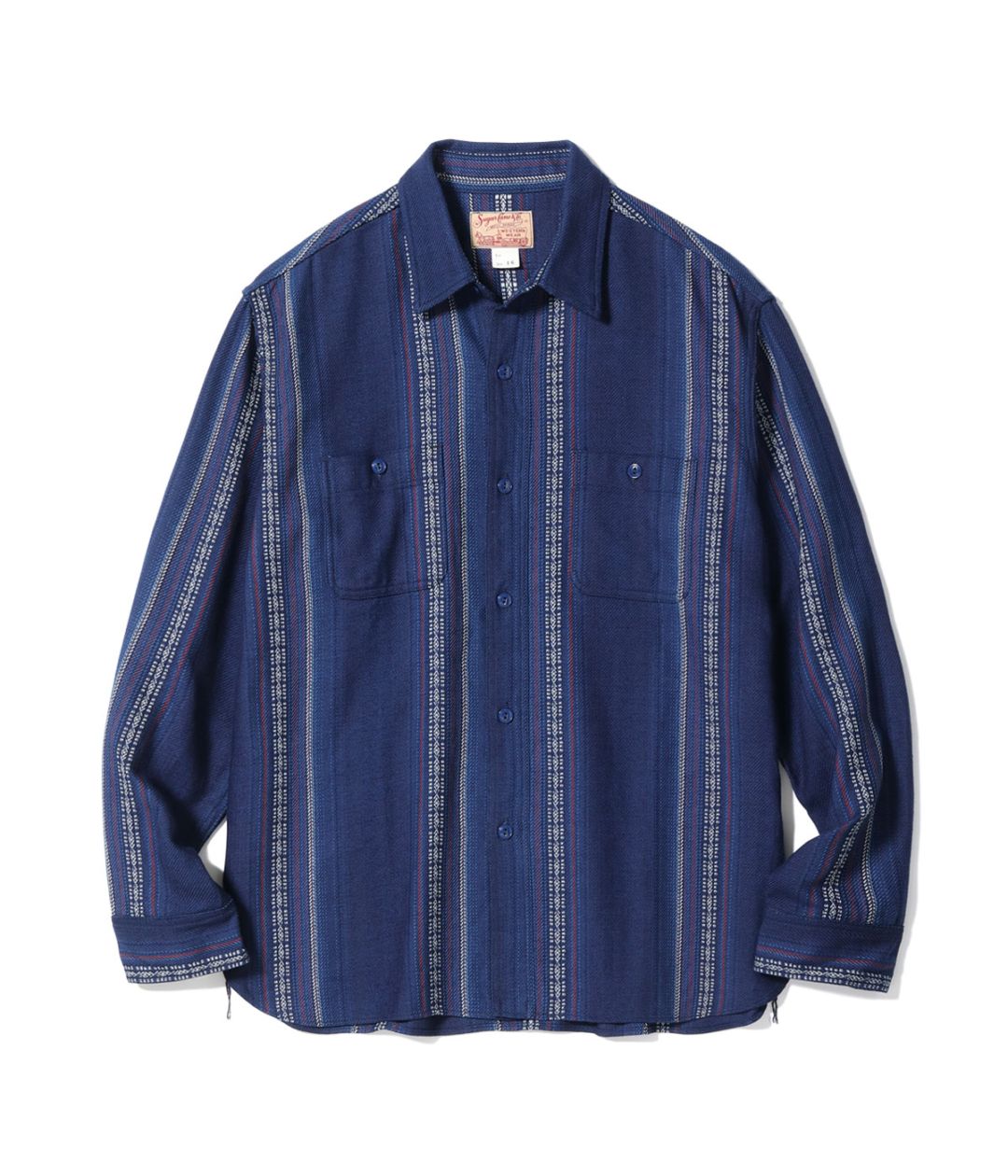Lot No. SC29579 / NATIVE AMERICAN INDIGO DOBBY WORK SHIRT