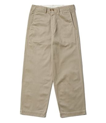 Lot No. MO42556 / MODUCT BAGGY TROUSERS, COTTON, KHAKI, TYPE-