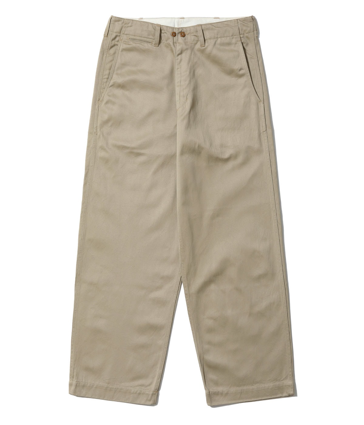 Lot No. MO42556 / MODUCT BAGGY TROUSERS, COTTON, KHAKI, TYPE-