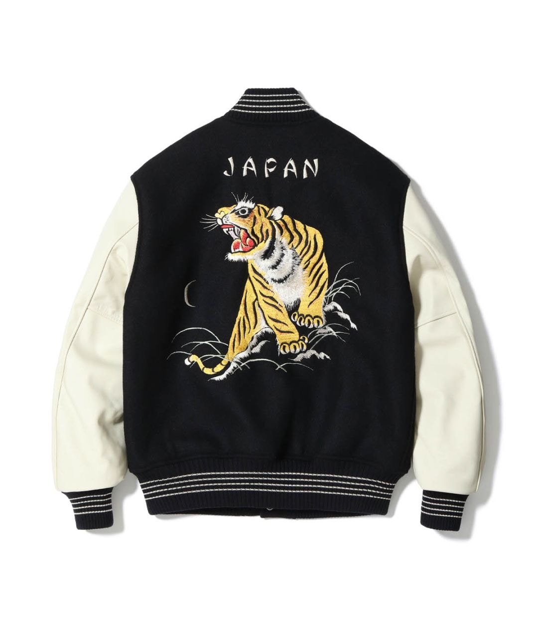 Lot No. WV15785-119 / 30oz. WOOL MELTON AWARD JACKET ROARING TIGER (BLACK)