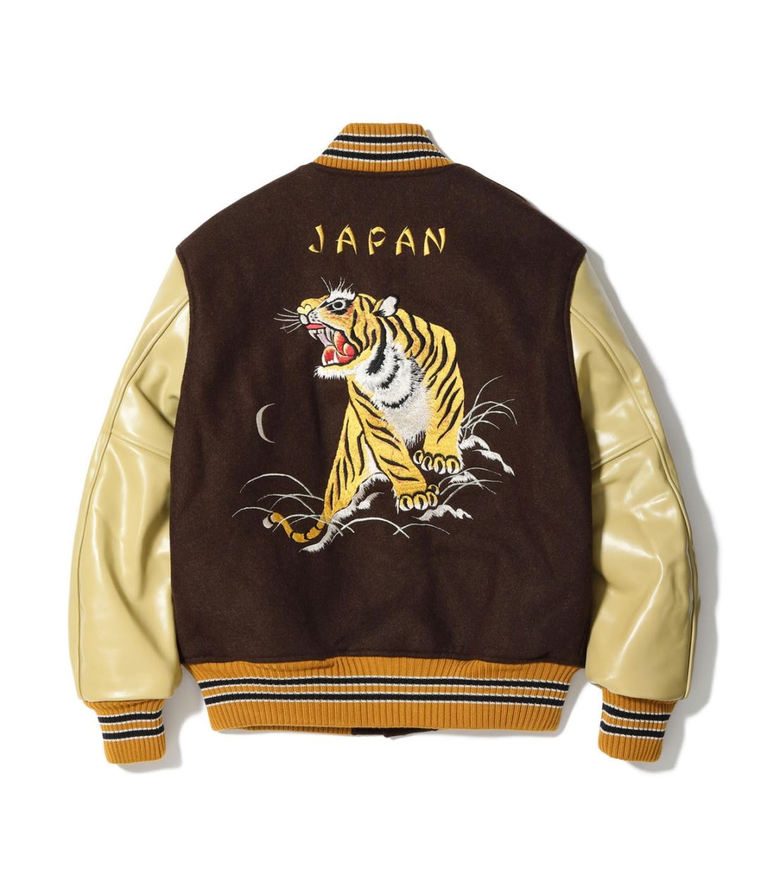 Lot No. WV15785-138 / 30oz. WOOL MELTON AWARD JACKET ROARING TIGER (BROWN)