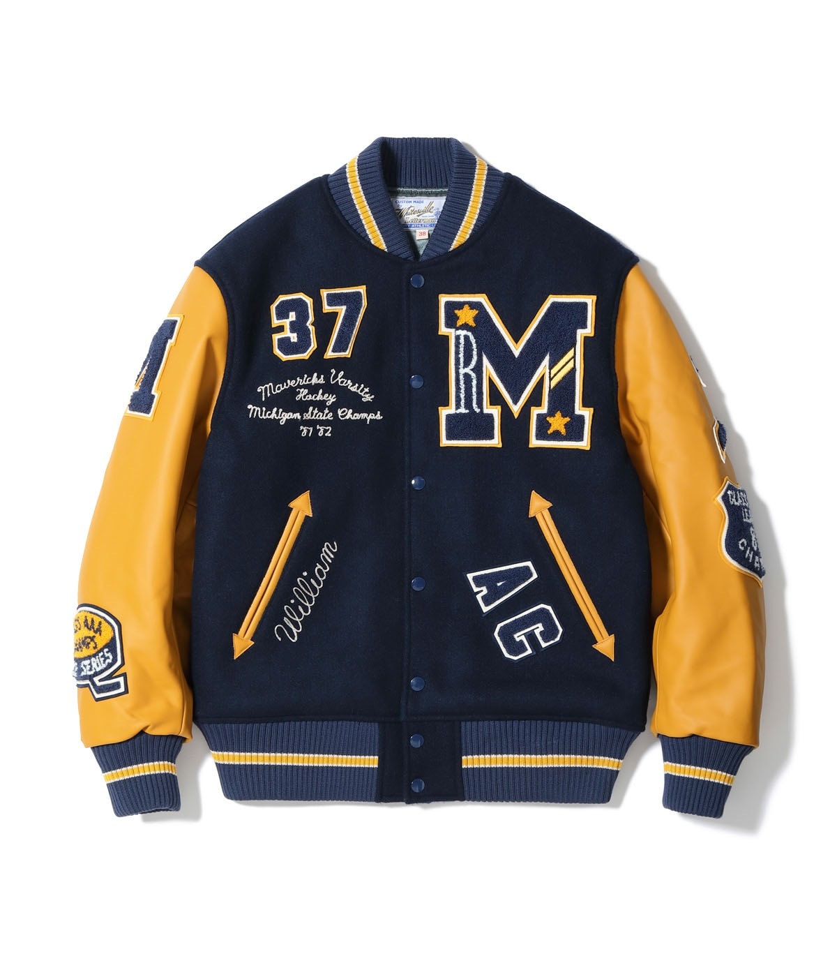 2025ǯ115 / Lot No. WV15782-228 / 30oz. WOOL MELTON AWARD JACKET MAVERICKS (DARK NAVY)