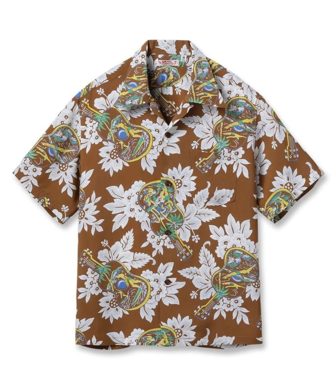 Lot No. SS39613 / RAYON HAWAIIAN SHIRT ��UKULELE MELODY��