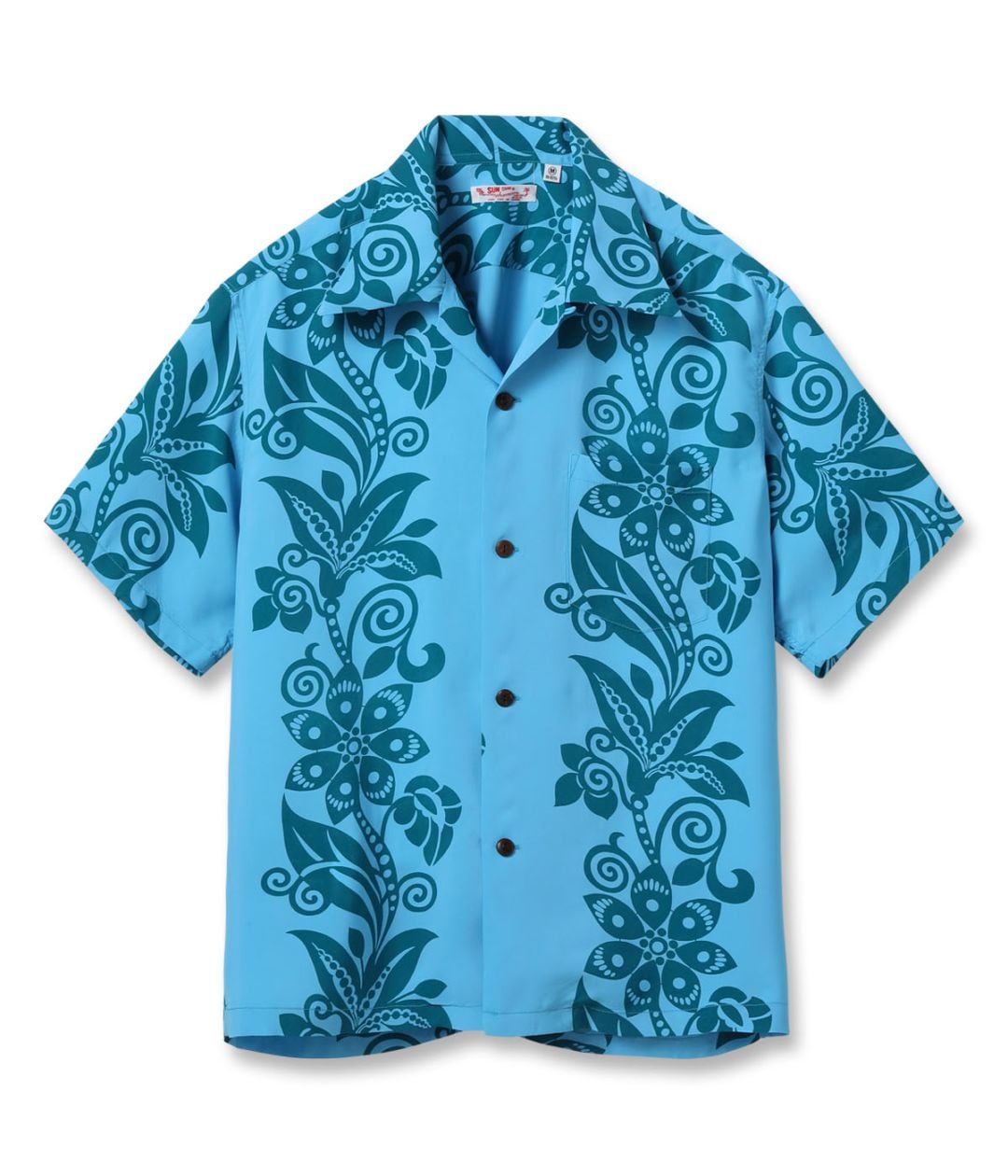 Lot No. SS39616 / RAYON HAWAIIAN SHIRT ��PICTOGRAPH FLOWER��