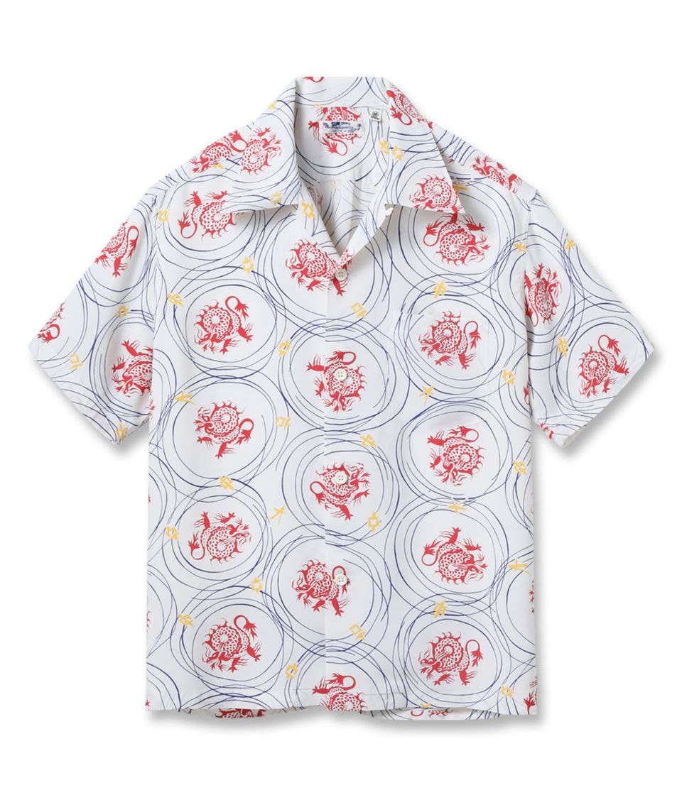 Lot No. SS39617 / RAYON HAWAIIAN SHIRT ��DRAGON GRID��
