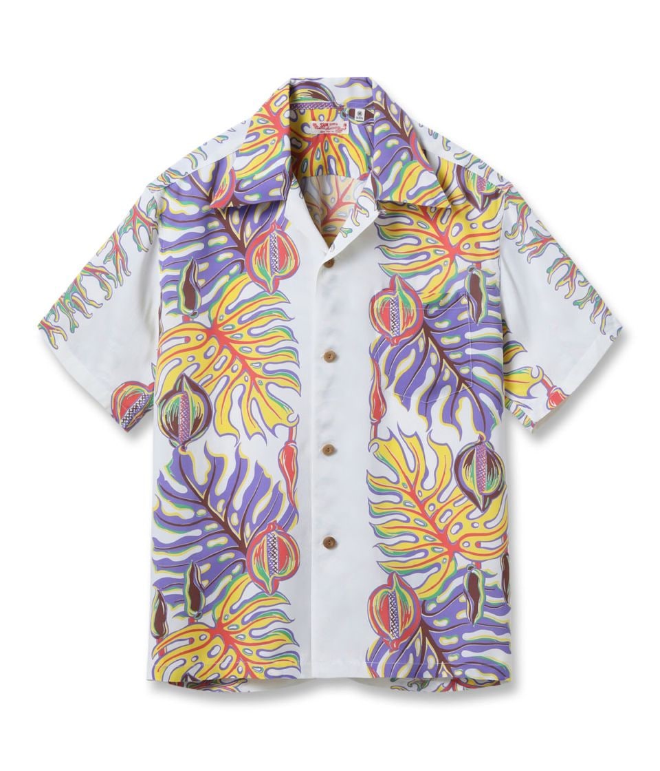 Lot No. SS39622 / RAYON HAWAIIAN SHIRT ��MONSTERA BORDER��