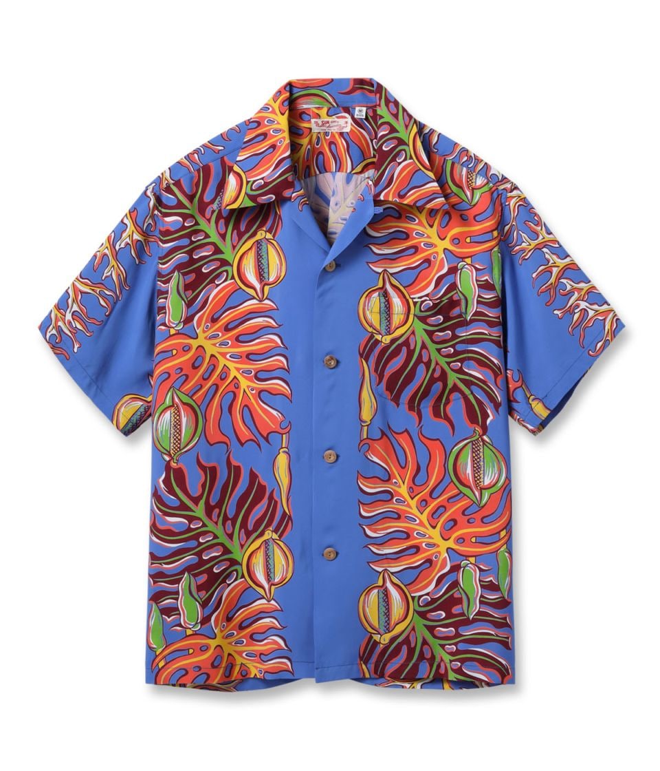 Lot No. SS39622 / RAYON HAWAIIAN SHIRT ��MONSTERA BORDER��