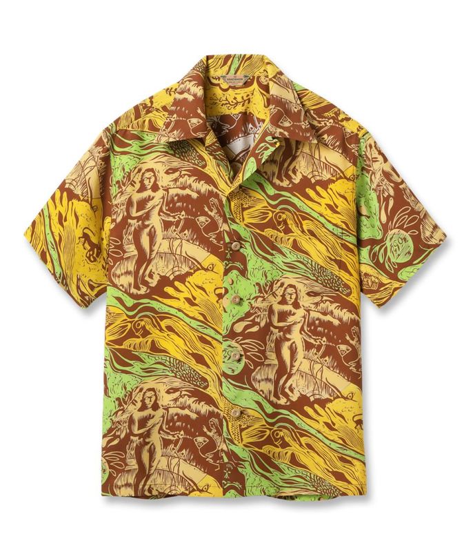 Lot No. SS39673 / SUN SURF SPECIAL EDITION ��GAUGUIN WOODCUT MYSTIC�� (SHORT SLEEVE)