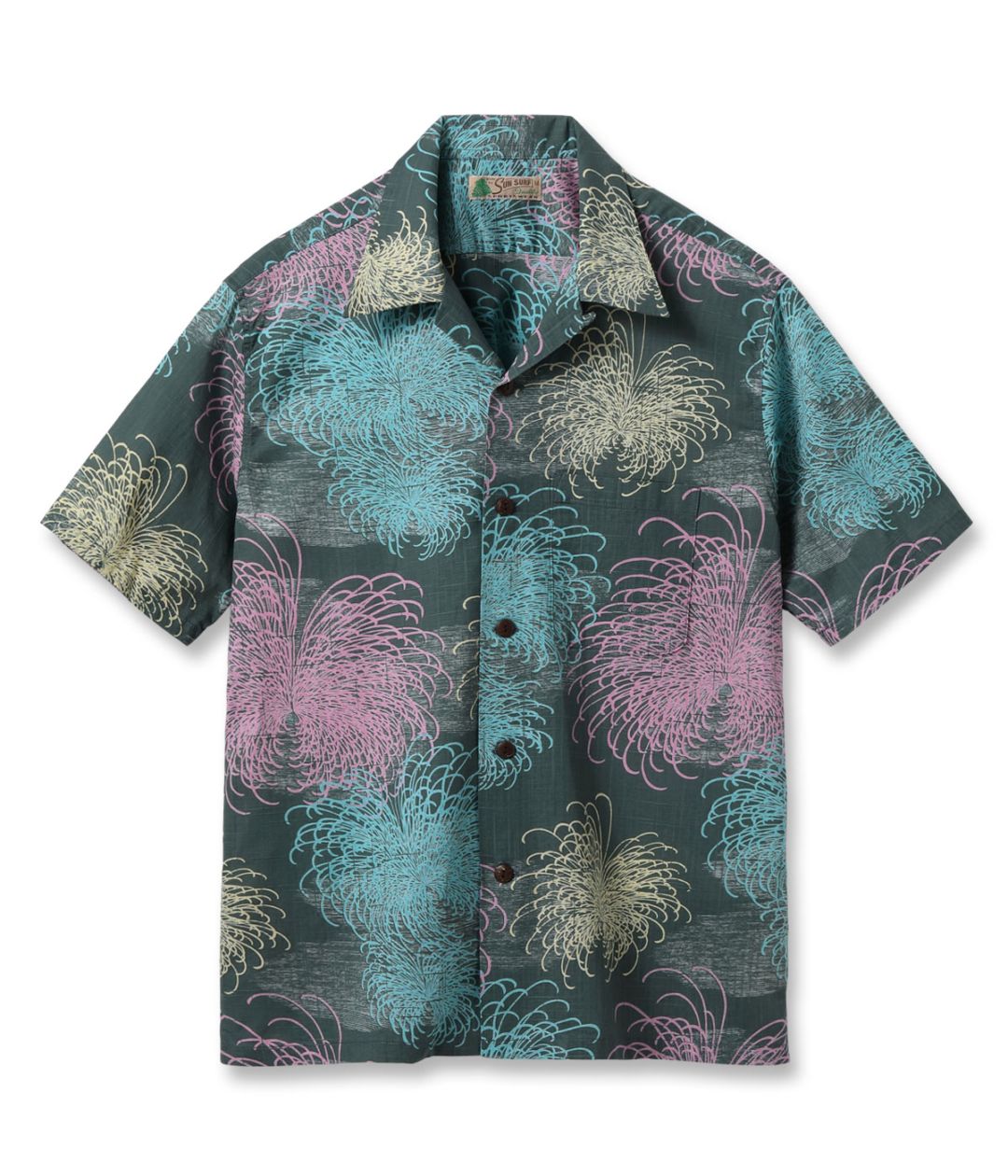 Lot No. SS39694 / COTTON LINEN SLUBYARN HAWAIIAN SHIRT ��CHRYSANTHEMUM��