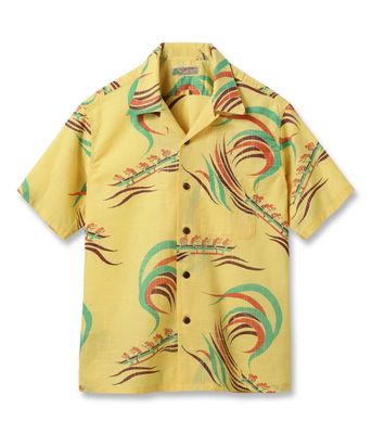 Lot No. SS39695 / COTTON LINEN SLUBYARN HAWAIIAN SHIRT ��HAWAIIAN PADDLE��