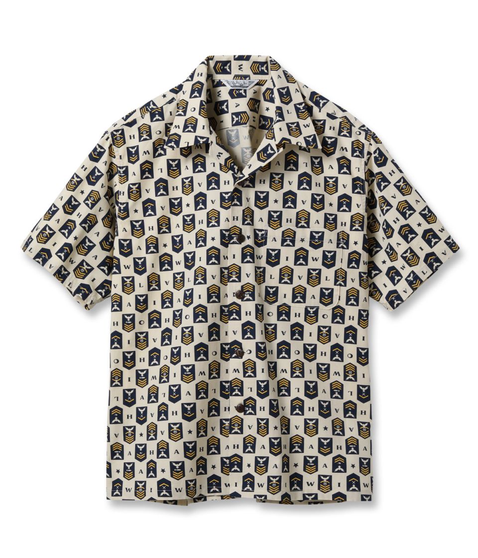 Lot No. SS39697 / COTTON BROAD HAWAIIAN SHIRT ��NAVY'S CHEVRON��