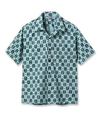 Lot No. SS39697 / COTTON BROAD HAWAIIAN SHIRT ��NAVY'S CHEVRON��