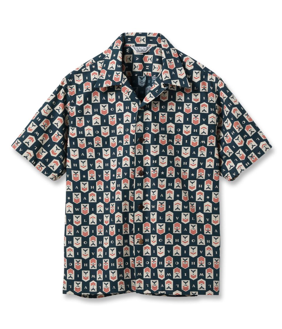 Lot No. SS39697 / COTTON BROAD HAWAIIAN SHIRT ��NAVY'S CHEVRON��