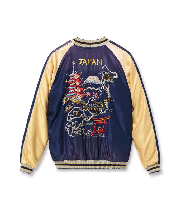 2026ǯ2��27������ / Lot No. TT15907-125 / Early 1950s Style Acetate Souvenir Jacket ��EAGLE & DRAGON�� �� ��JAPAN MAP�� (AGING MODEL) (Reversible Side)