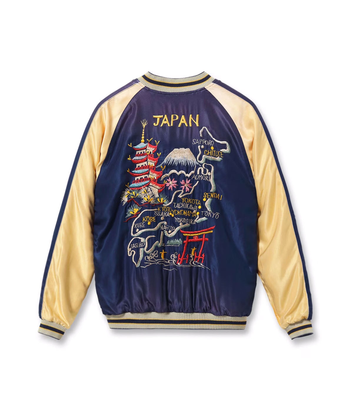 2026ǯ2��27������ / Lot No. TT15907-125 / Early 1950s Style Acetate Souvenir Jacket ��EAGLE & DRAGON�� �� ��JAPAN MAP�� (AGING MODEL) (Reversible Side)