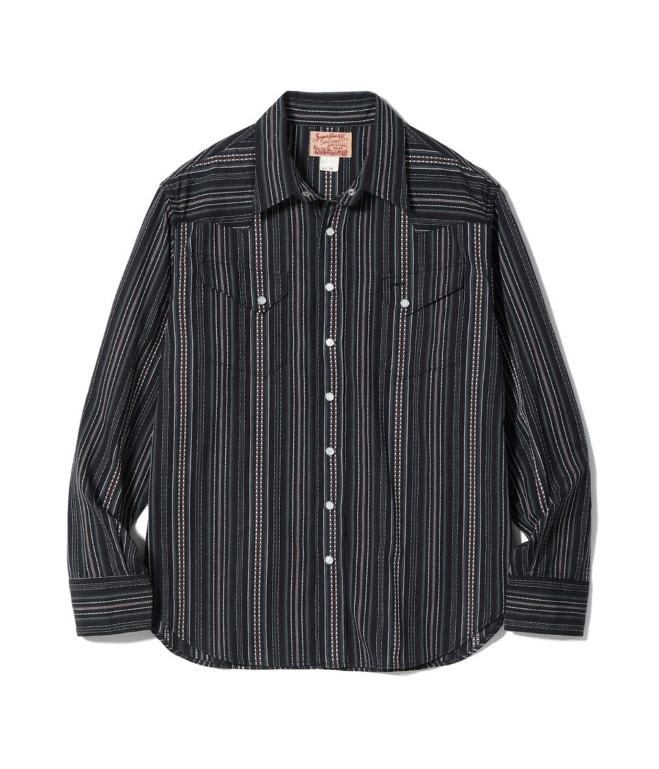 Lot No. SC29685 / INDIGO DOBBY WESTERN SHIRT