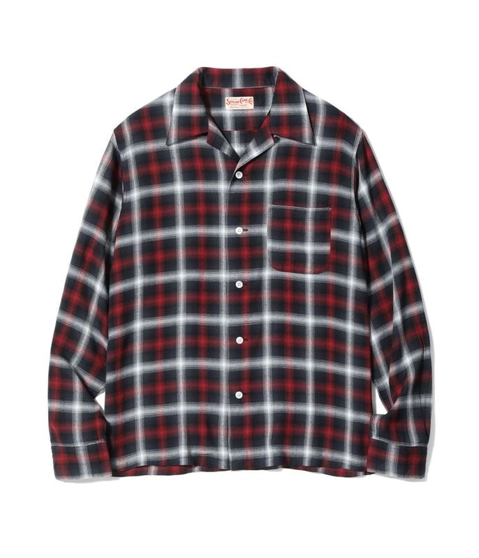Lot No. SC29683 / RAYON OMBRE CHECK OPEN SHIRT