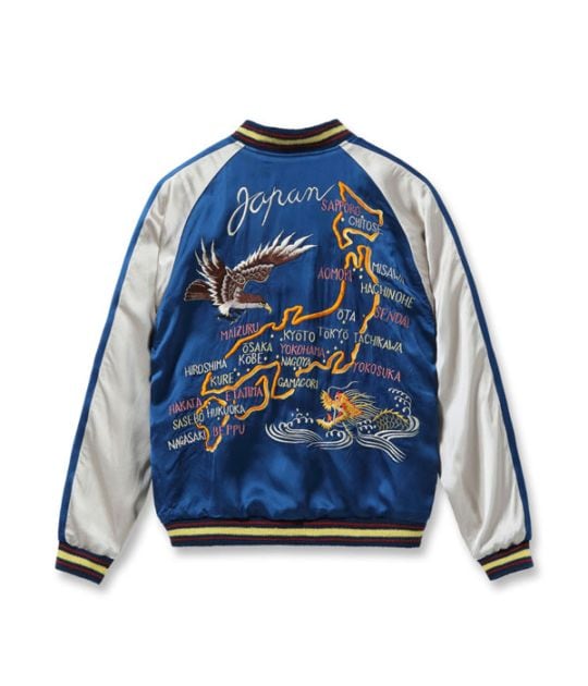 Lot No. TT15911-159 / Late 1940s Style Acetate Souvenir Jacket KOSHO & CO. Special Edition ��EAGLE & DRAGON�� �� ��JAPAN MAP�� (Reversible Side)