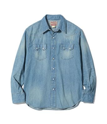 2026ǯ3��31������ / Lot No. SC29684 / BLUE DENIM WESTERN SHIRT AGED MODEL