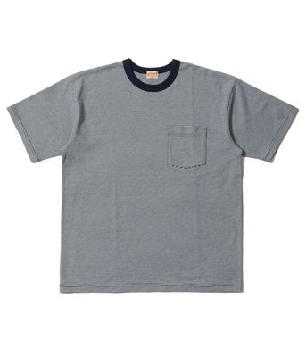 Lot No. WV79679 / WHITESVILLE 30/2 FINE-LINED BORDER T-SHIRT