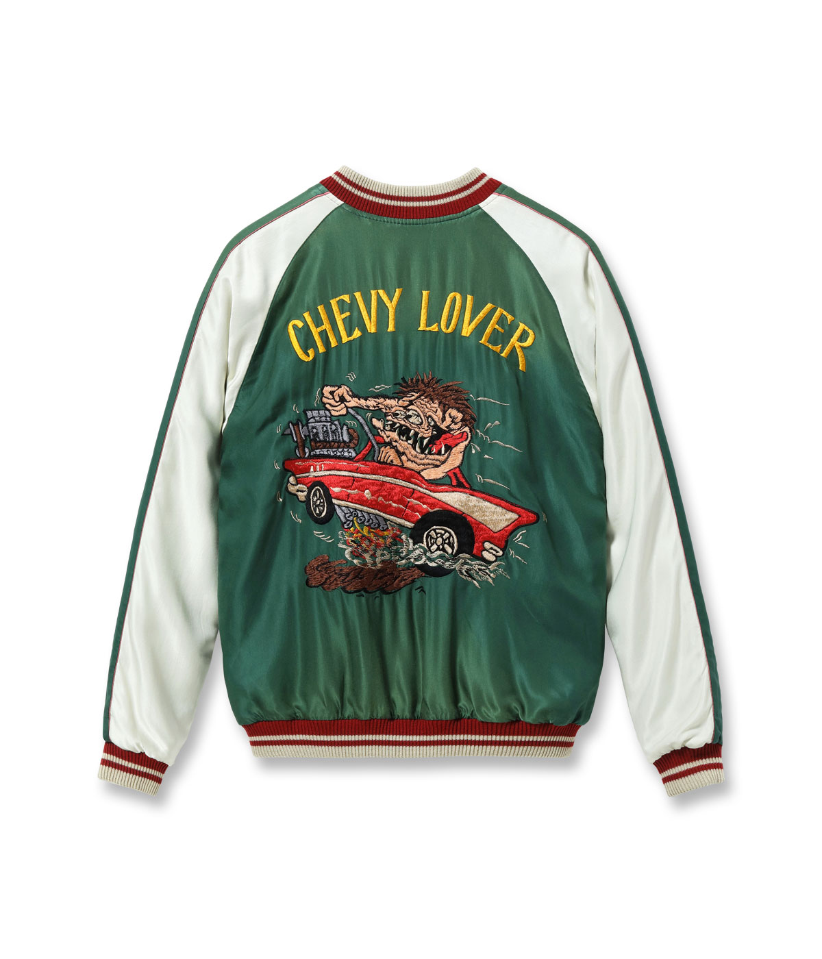 2026ǯ4��7������ / Lot No. TT15878-119 / Mid 1950s Style Acetate Souvenir Jacket ��TIGER HEAD�� �� ��CHEVY LOVER�� (AGING MODEL) (Reversible Side)