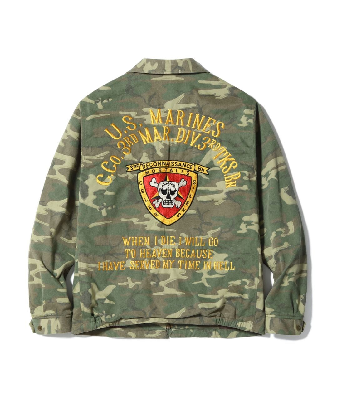 2026ǯ4��9������ / Lot No. BR15889 / TOUR JACKET ERDL CAMO U.S. MARINE CORPS 3rd MAR. DIV. 3rd TKS. BN