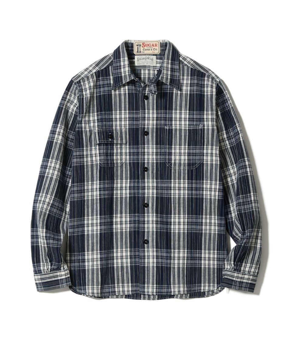 ★正規品・証明書付★ ドゥルー・ストゥルーザン インディジョーンズ Lot No. SC29670 / FICTION ROMANCE 6oz. INDIGO CHECK WORK SHIRT