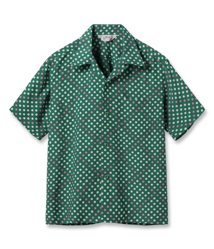 Lot No. SH39710 / HIGH DENSITY RAYON OPEN SHIRT ��POLKA DOT��