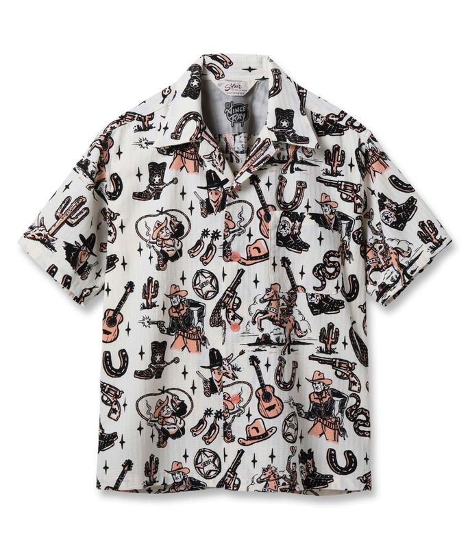 Lot No. SH39706 / DOBBY COTTON OPEN SHIRT ��THE WESTERNER" by VINCE RAY