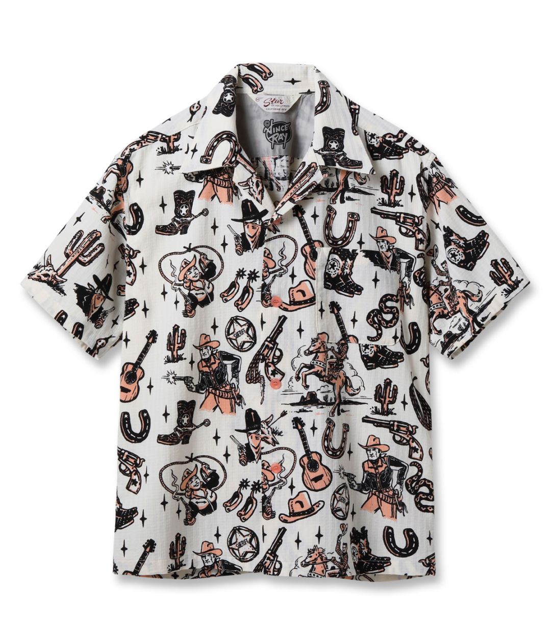 Lot No. SH39706 / DOBBY COTTON OPEN SHIRT ��THE WESTERNER" by VINCE RAY