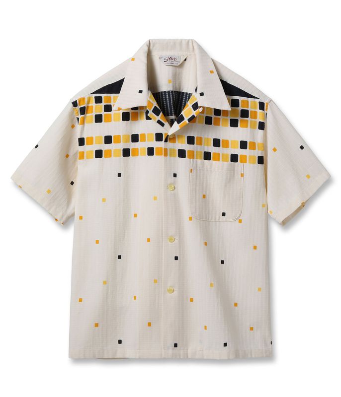 Lot No. SH39717 / DOBBY COTTON OPEN SHIRT ��SQUARE��