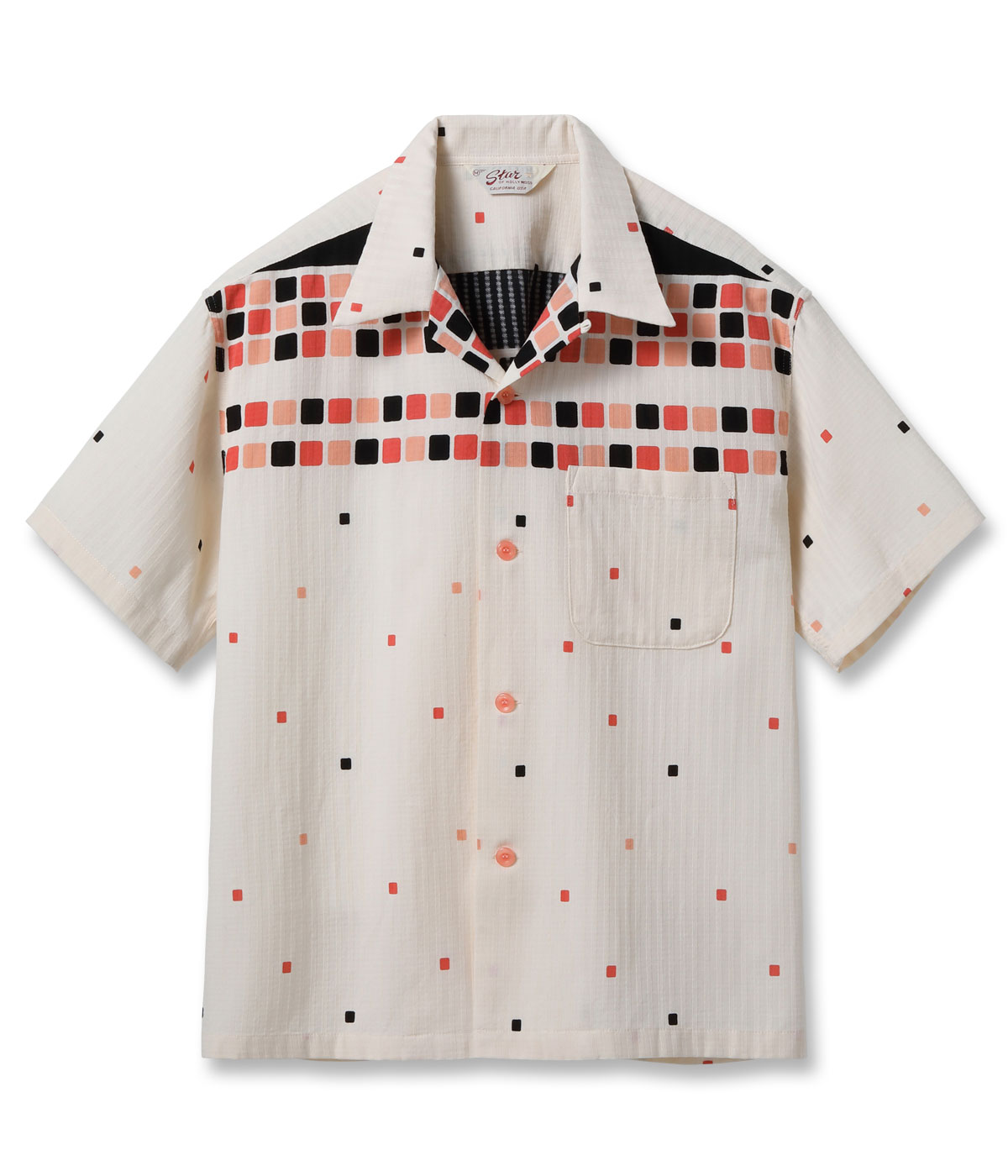 Lot No. SH39717 / DOBBY COTTON OPEN SHIRT ��SQUARE��