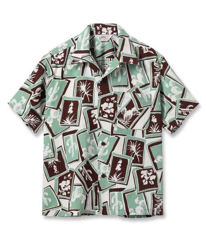 Lot No. SH39718 / DOBBY COTTON OPEN SHIRT ��CACTUS��