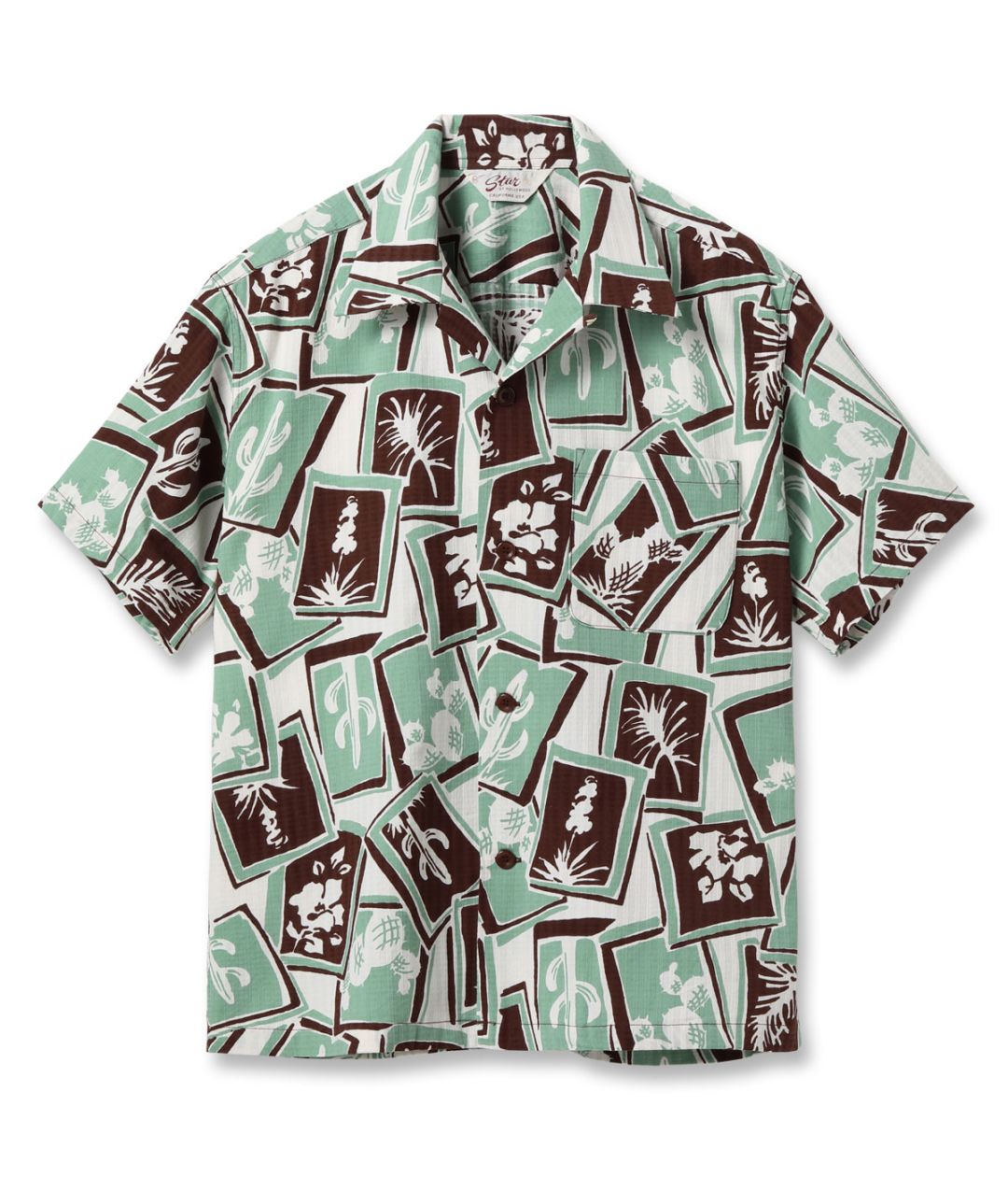 Lot No. SH39718 / DOBBY COTTON OPEN SHIRT ��CACTUS��