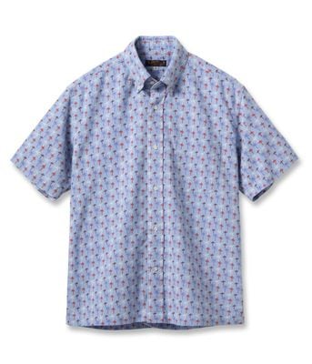 Lot No. SS39745 / COOLMAX��� OXFORD B.D. SHIRT ��PALM TREE��