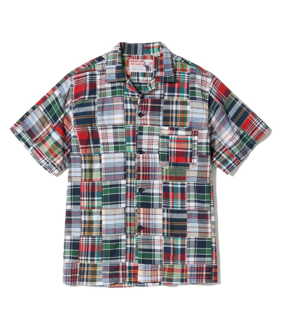 2026ǯ5��28������ / Lot No. SC39739 / MADRAS CHECK PATCHWORK OPEN SHIRT