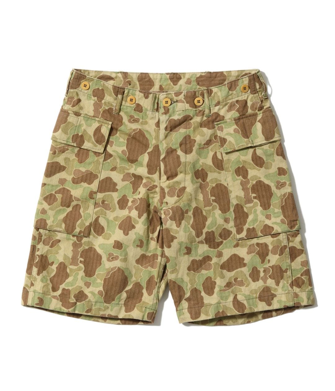 Lot No. BR52660 / TROUSERS, HERRINGBONE TWILL CAMOUFLAGE SHORTS