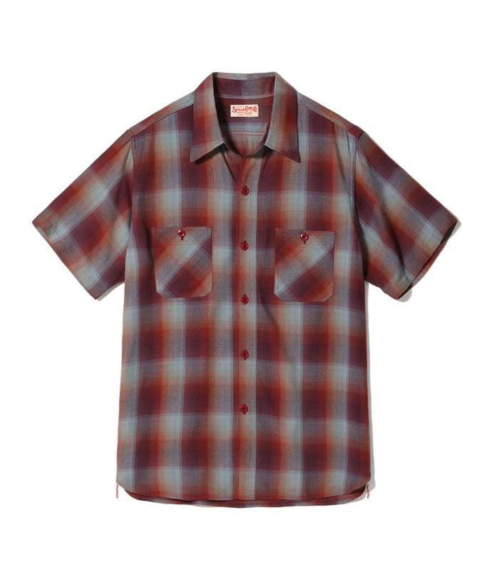 Lot No. SC39726 / RAYON TWILL CHECK WORK SHIRT