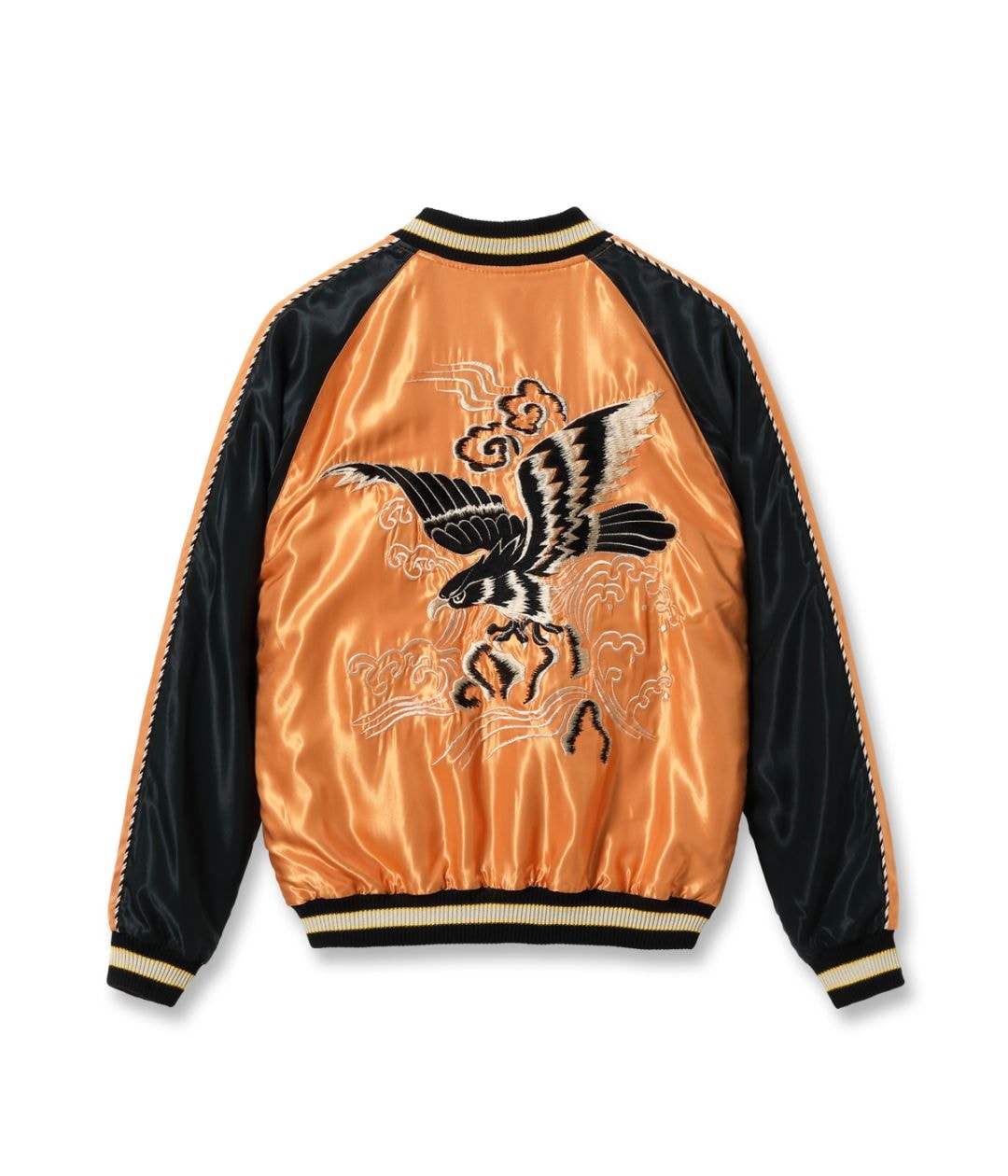 Lot No. TT15972-159 / Early 1950s Style Acetate Souvenir Jacket ��BLACK EAGLE�� �� ��DRAGON HEAD��
