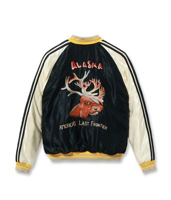 2026ǯ��������ͽ�� / Lot No. TT15973-119 / Late 1950s Style Acetate Quilted Souvenir Jacket ��MOOSE�� �� ��ALASKAN EAGLE��