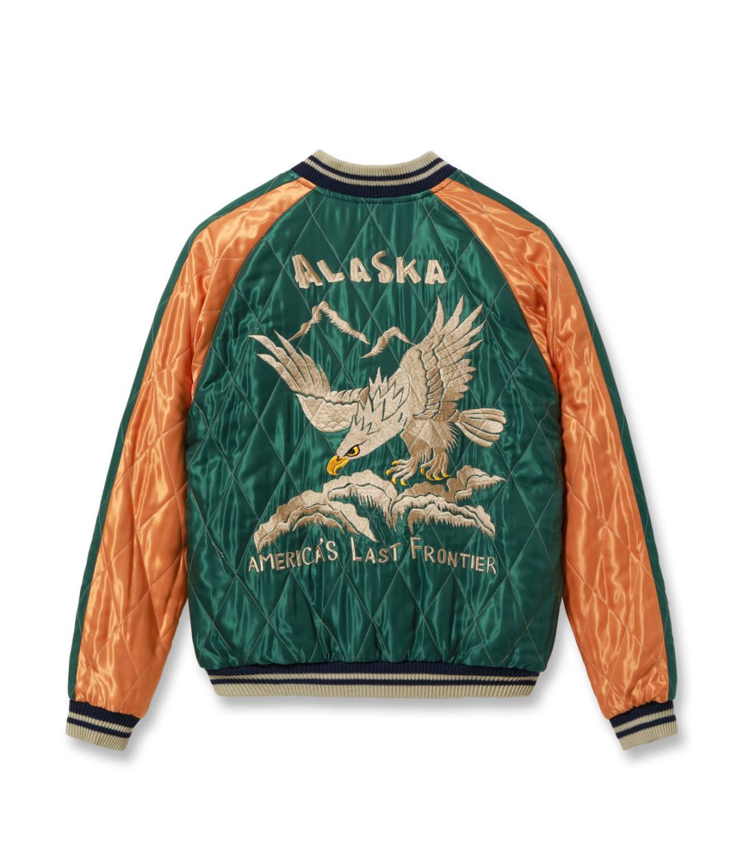 2026ǯ��������ͽ�� / Lot No. TT15973-119 / Late 1950s Style Acetate Quilted Souvenir Jacket ��MOOSE�� �� ��ALASKAN EAGLE�� (Reversible Side)