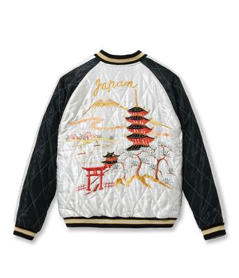 2026ǯ��������ͽ�� / Lot No. TT15974-119 / Mid 1950s Style Velveteen Souvenir Jacket ��RED TIGER�� �� ��LANDSCAPE�� (Reversible Side)