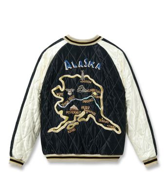 2026ǯ��������ͽ�� / Lot No. TT15974-145 / Late 1950s Style Velveteen Souvenir Jacket ��POLAR BEAR�� �� ��ALASKA MAP�� (Reversible Side)