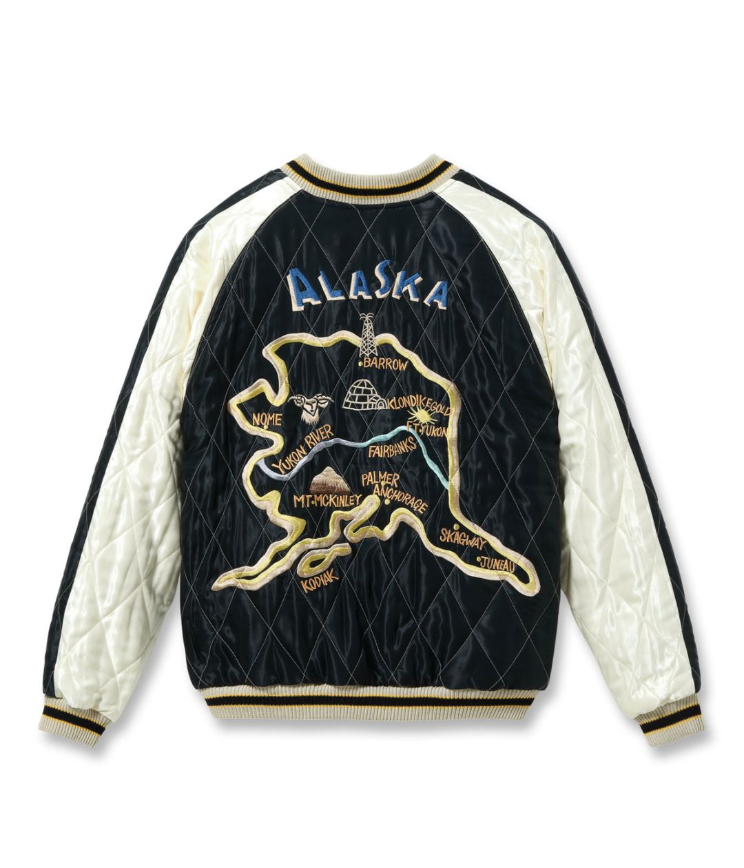 2026ǯ��������ͽ�� / Lot No. TT15974-145 / Late 1950s Style Velveteen Souvenir Jacket ��POLAR BEAR�� �� ��ALASKA MAP�� (Reversible Side)