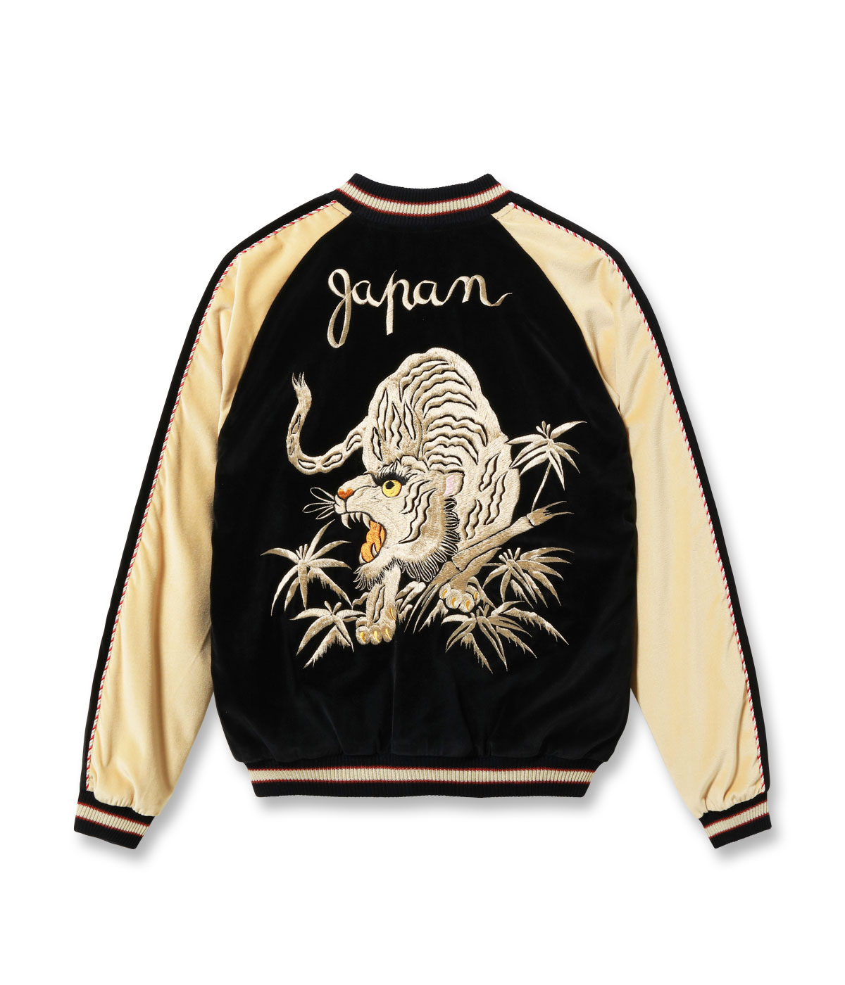 2026ǯ��������ͽ�� / Lot No. TT15975-119 / Mid 1950s Style Velveteen (Two-tone) �� Acetate Souvenir Jacket ��WHITE TIGER�� �� ��GOLD DRAGON��